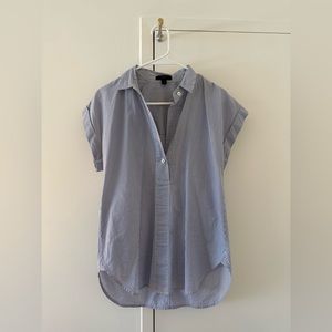 J. Crew Pinstripe Collared Shirt size 4